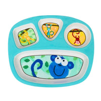 Assiette à compartiments motifs Singe