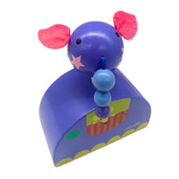 Tirelire éléphant Janod de couleur bleu, rouge, viotette et verte