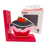 Serre-livres cupcake en bois