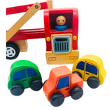 Camion porte voitures en bois